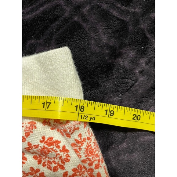 Anthropologie Red Floral Lounge Pants Joggers Size L - Picture 4 of 5